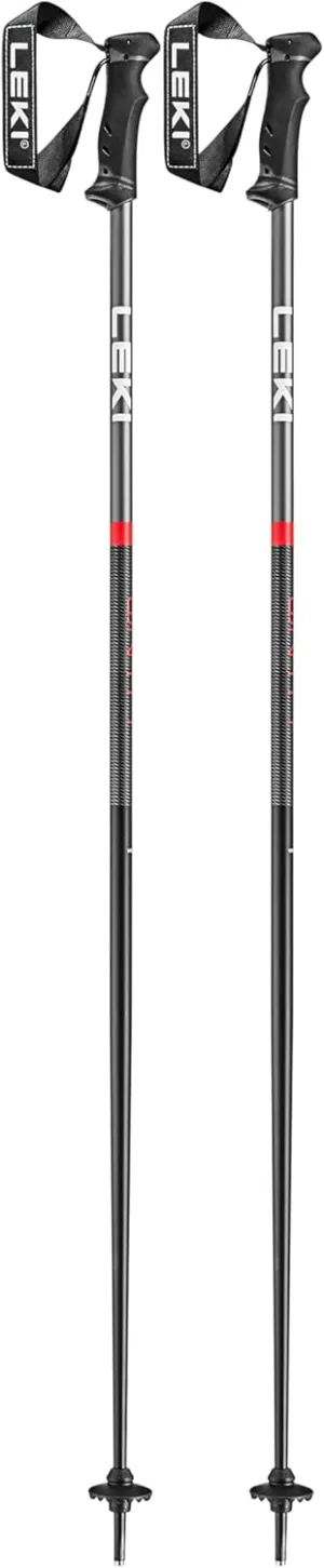 LEKI QNTM Lightweight Aluminum Ski Poles for Downhill Skiing