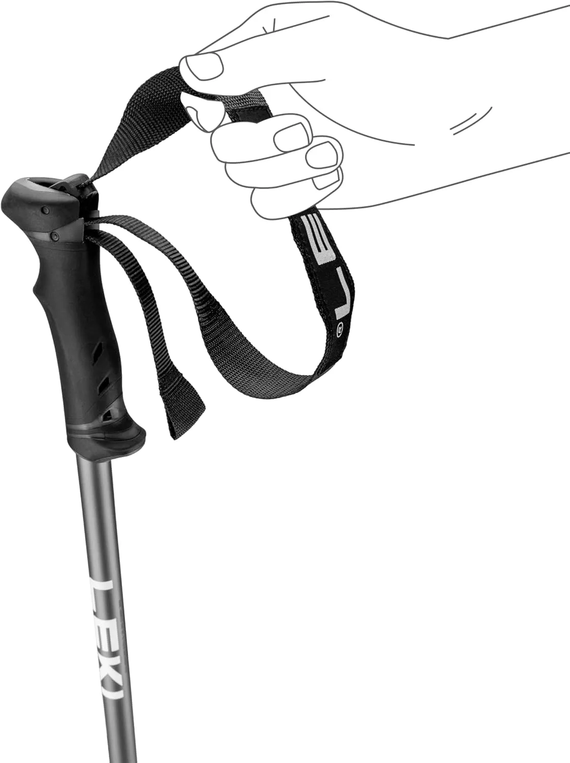 LEKI QNTM Lightweight Aluminum Ski Poles for Downhill Skiing