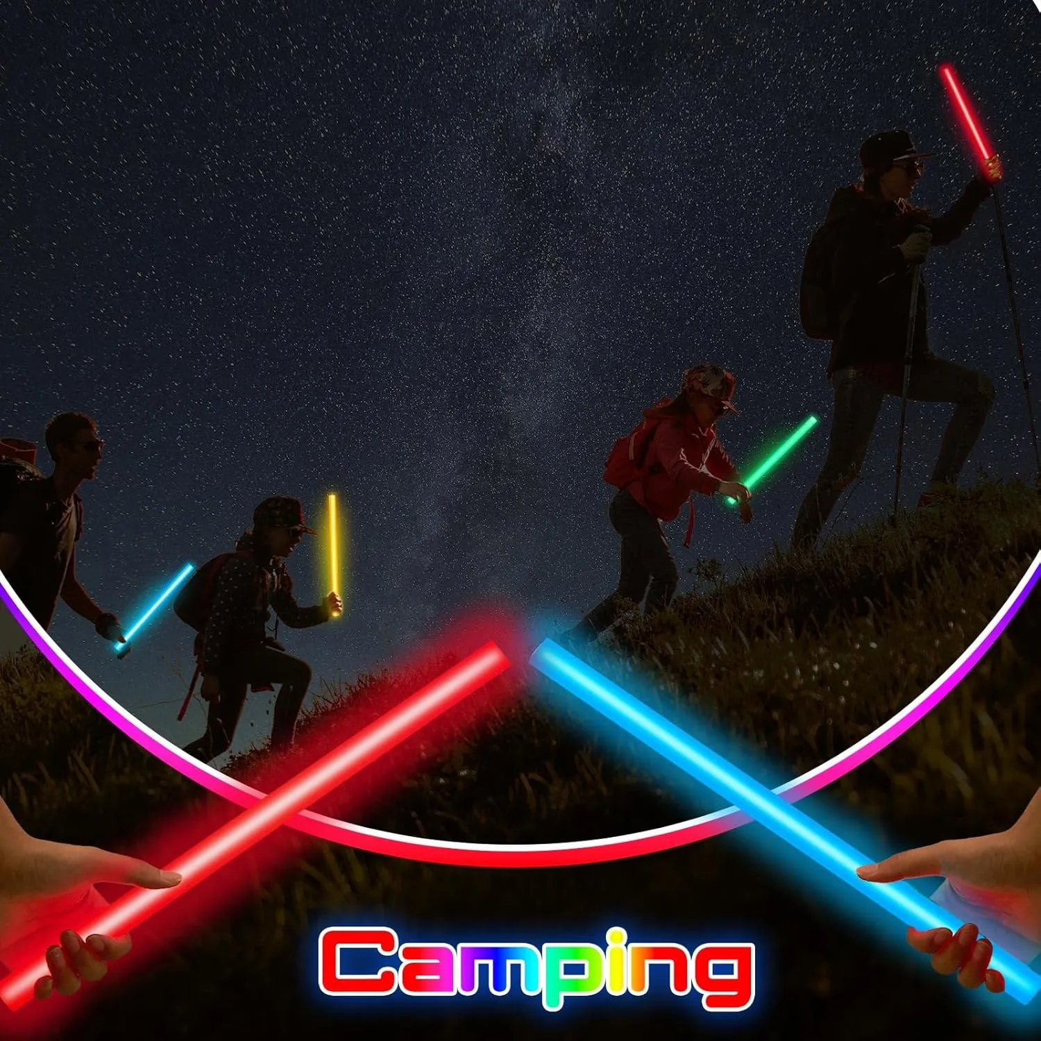 Lewtemi 10 Pcs 14 Inch Large Glow Sticks Christmas Jumbo Sticks Big Glow Stick Giant Light Stick Emergency Light Stick for Camping Accessories, Survival Kit