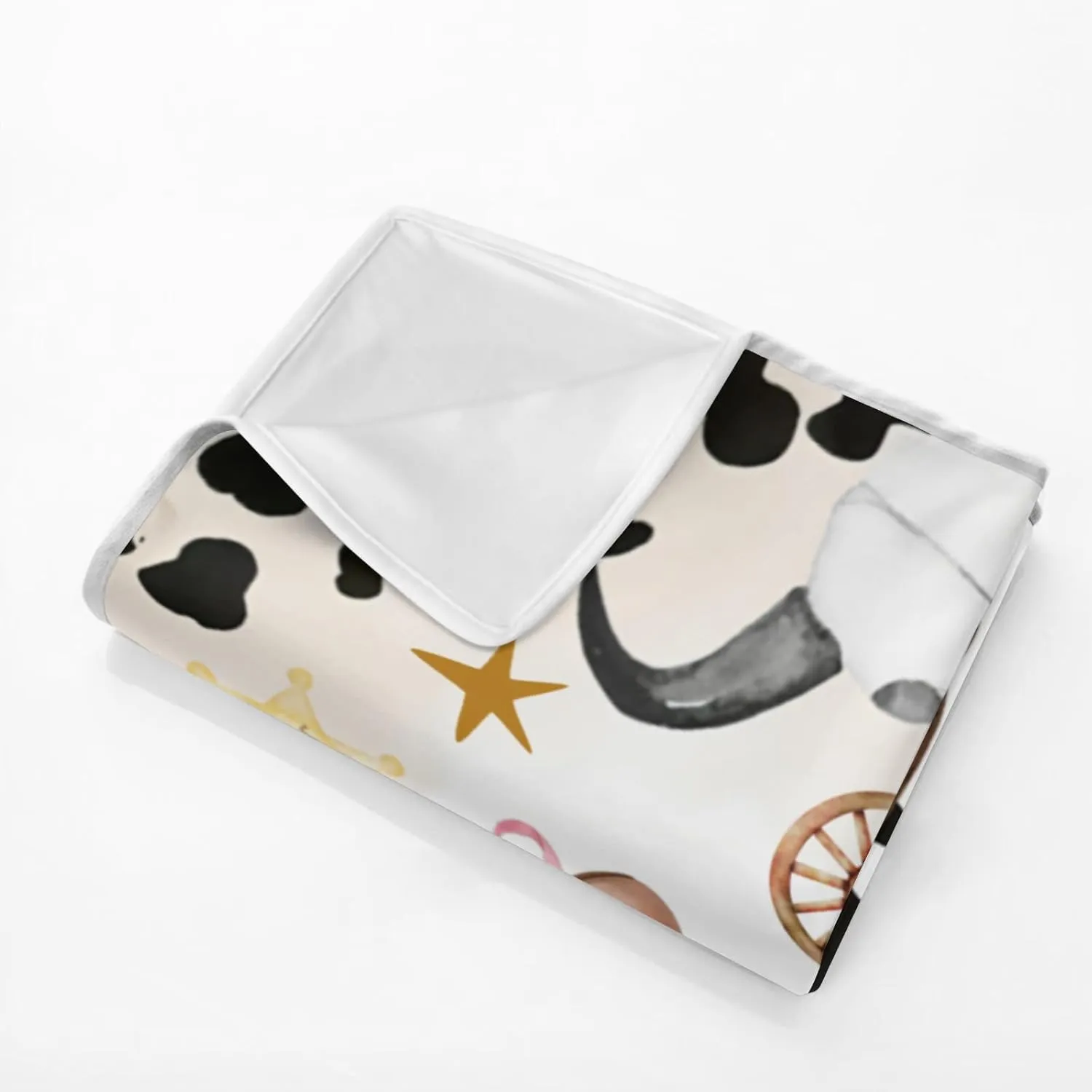 Little Cowgirl Rodeo Floral Horse Custom Cooling Throw Blanket for Hot Sleepers,Personalized Lightweight Summer Cool Blanket for Travel/Outdoor Ultra Cold Breathable,50x60Inch Gift