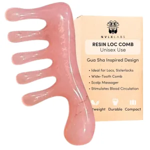Loc Comb - Scalp Massager | Gua Sha Hair Care Inspired Wide Tooth Comb for Curls - Head Massager for Hair Growth, Hair Detangler for Women, Men By NVLX LABS