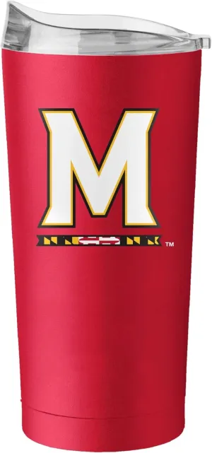 Logo Brands NCAA Arizona Wildcats 20 oz Powder Coat Stainless Tumbler -Double-Wall Insulated Everday Tumbler for Hot or Cold Drinks, High Lip Lid