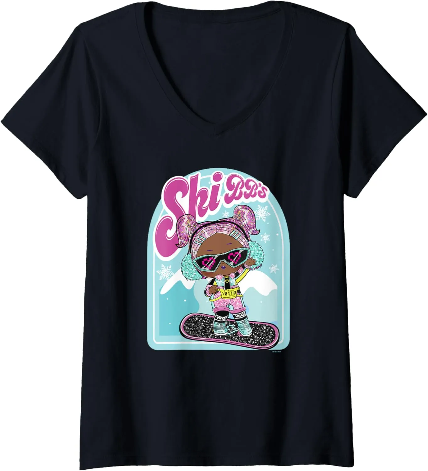 LOL Surprise! Ice Sk8ter Ski BB'S Sports V-Neck T-Shirt