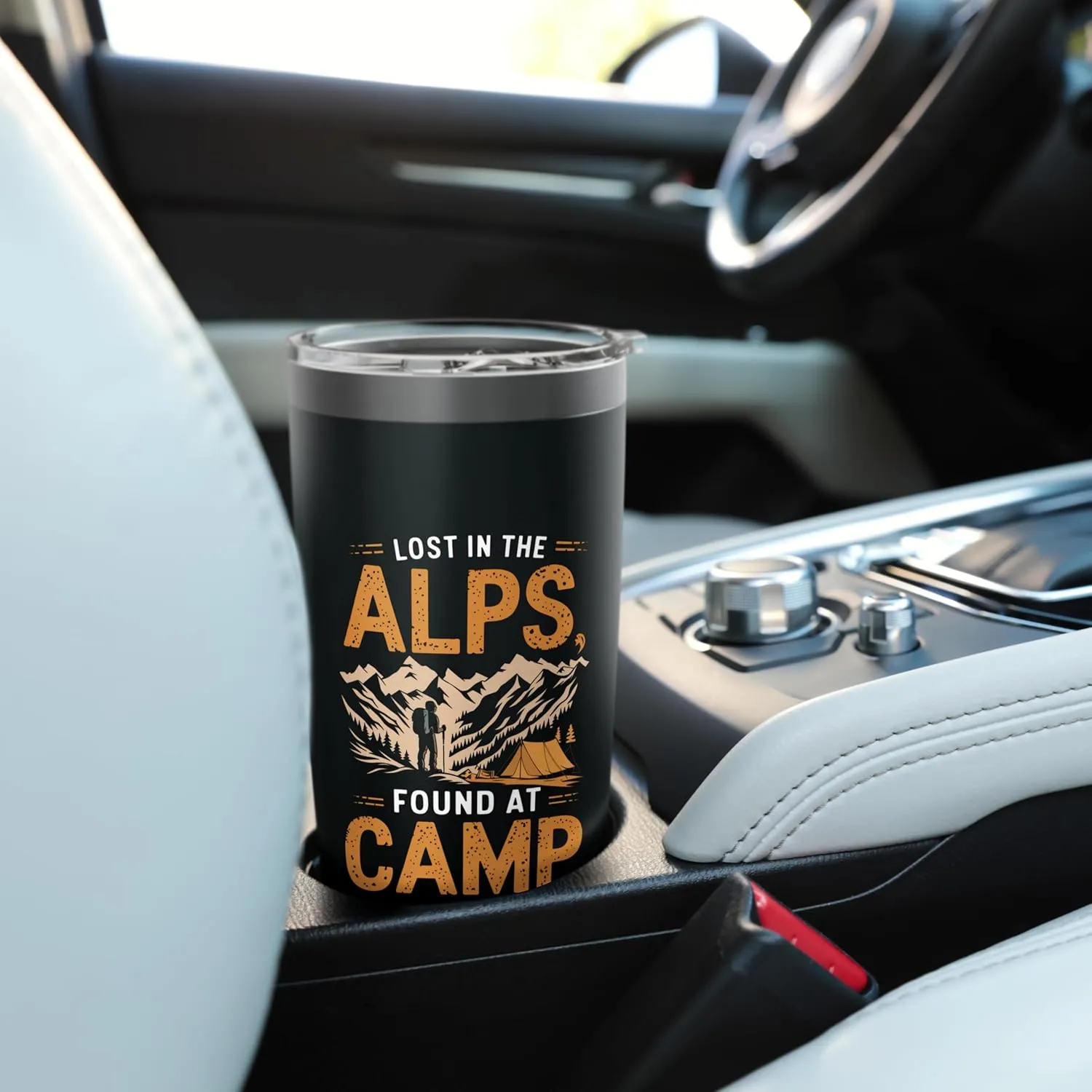 Lost in the Alps Found at Camp Alpine Camping Stainless Steel Insulated Tumbler