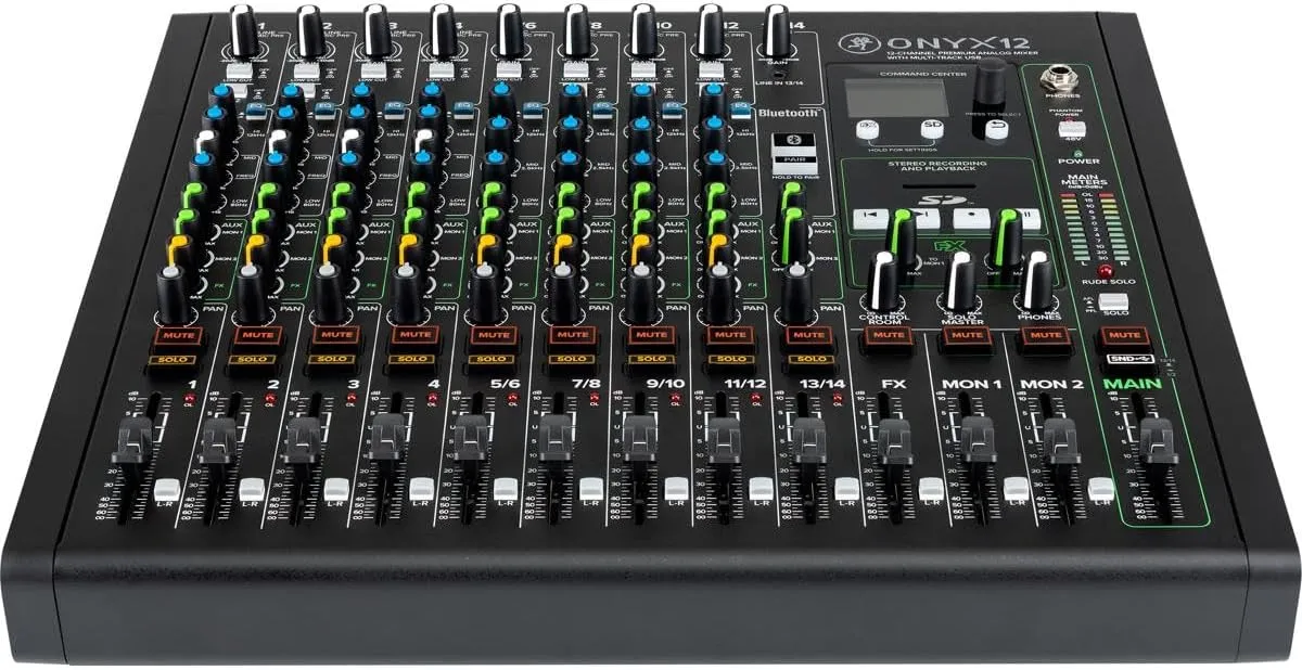Mackie Onyx12 12-channel Analog Mixer with Multi-Track USB