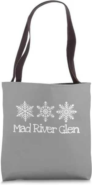 Mad River Glen Vermont Ski Skier Skiing Snowflakes Winter Tote Bag