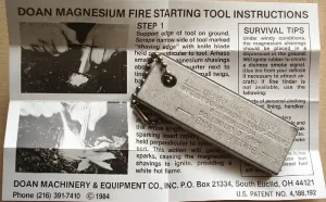 Magnesium Feueranzünder Fire Starter Tool