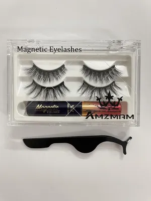 Magnetic Eyelashes Natural Look, Premium Faux Mink Magnetic Lashes，Reusable with Easy to Wear and Remove，Waterproof, Lightweight Wispy lashes, Cruelty-Free.
