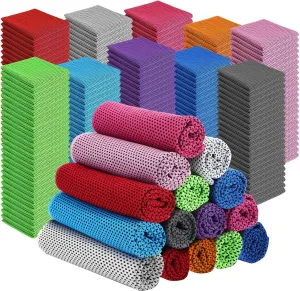 Maitys 150 Pcs Microfiber Cooling Towel, 32 x12 Ice Towel, Cooling Cold Towel for Neck and Face Cooling Towels Breathable Soft Chilly Towel for Yoga, Sport, Gym, Workout, Camping, (10 Color)