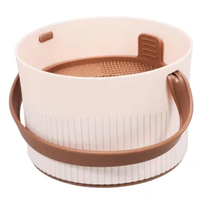 Makeup Brush Cleaner Bowl Versatile for Makeup Brushes Sponges Gentle Bristles Stylish Design for Eyeshadow Blusher Brush Cleaning