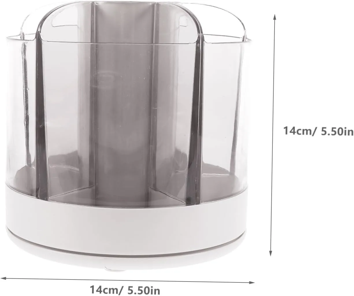 Makeup Brush Organizer Compartments Rotating Makeup Storage Box for Vanity Cosmetic Holder for Lipsticks and Eyeshadow Easy to Clean Sleek Design Mountain