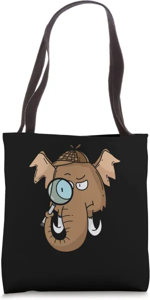 Mammoth Detective with magnifying Glass Tote Bag