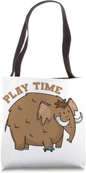 Mammoth wants to play and Skateboard Play Time Tote Bag