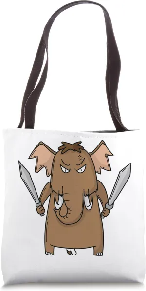 Mammoth with Sword Tote Bag