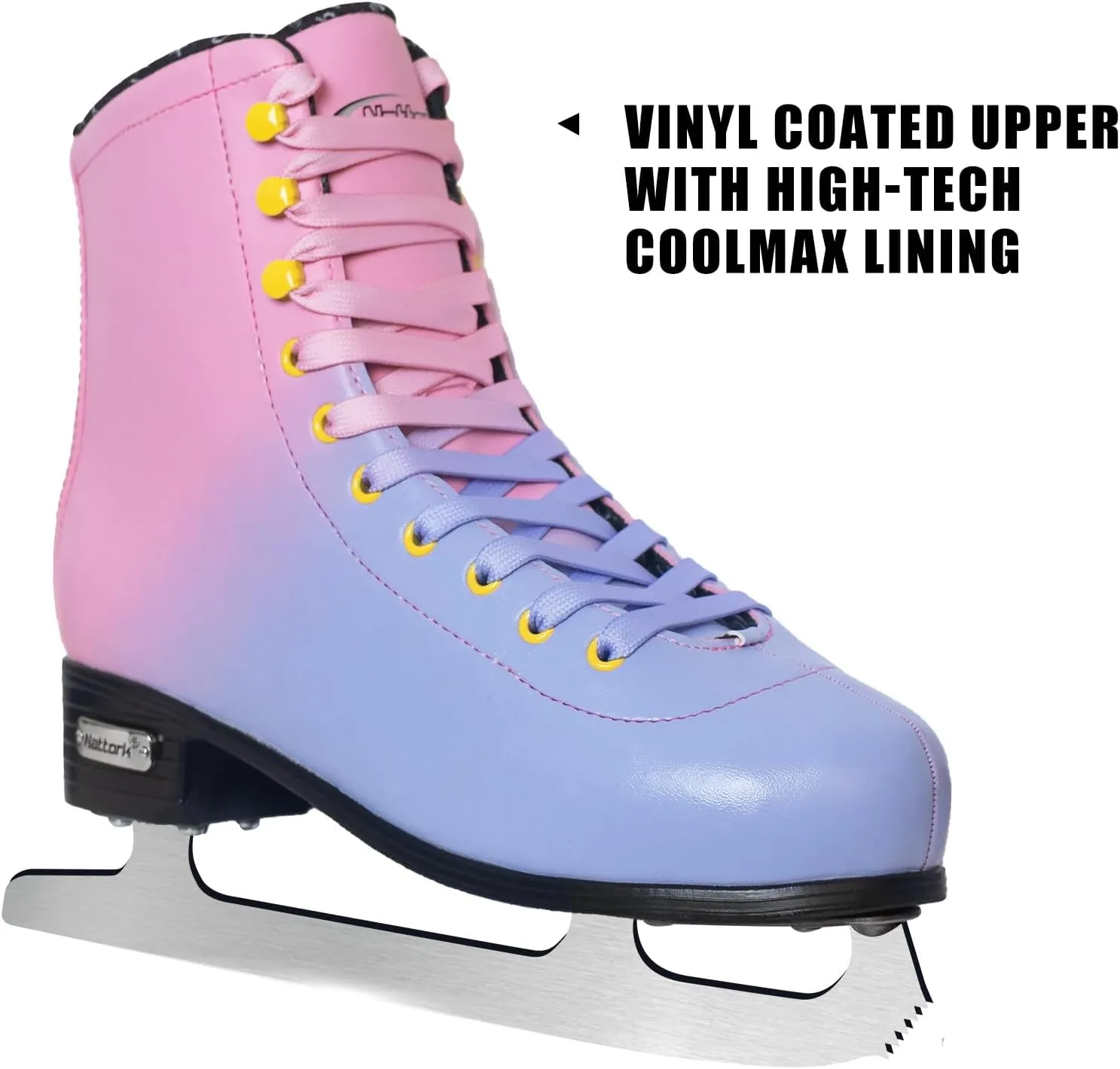 MammyGol Womens/Misses/Girls Lace up Light Support Ice Figure Skates Women Size 6 7 8 9 10 11 12