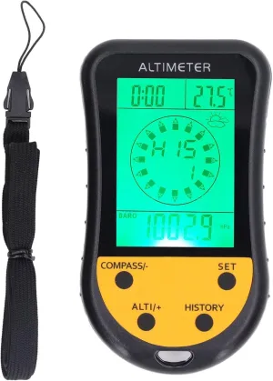 Marhynchus Digital Altimeter, Barometer, Compass, Thermometer Portable Outdoor Sports Gear Tracker