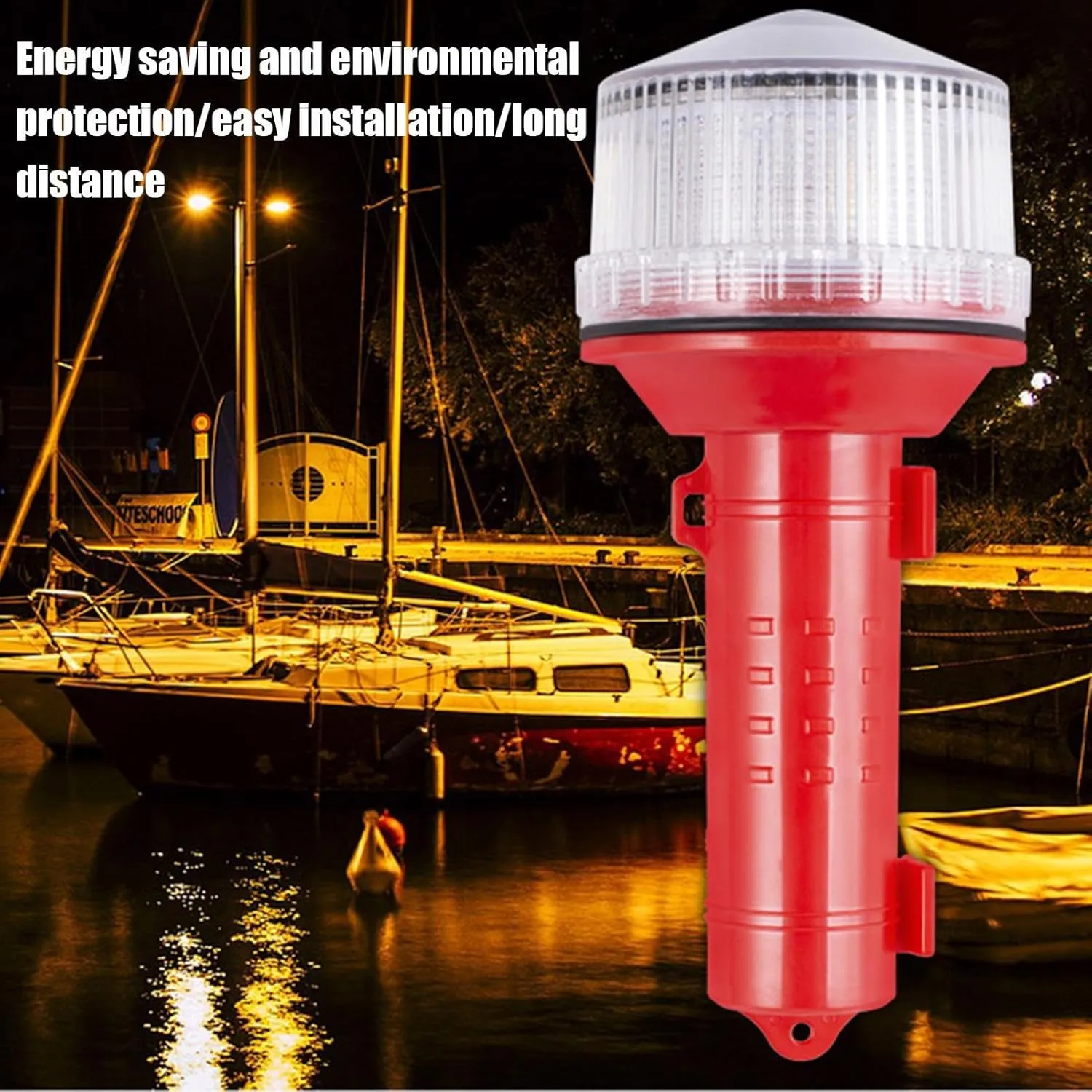 Marine Emergencyy Strobe - Safety Light, Rescue Beacon | Waterproof Blinking Survival Accessory with Rugged Case, Enhancing Visibility in Offshore Situations, Useful During Open-Water Voyages, Night