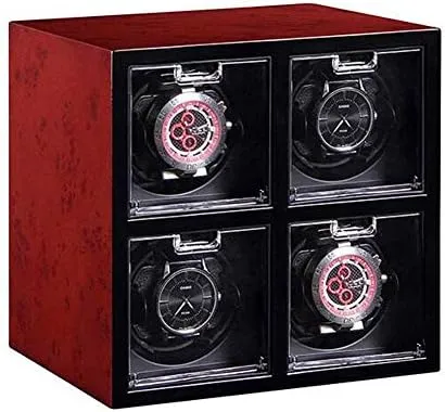 Mechanical Watch Shaker Watch Winder Box 5 Mode with Quite Motor Winding 4 Automatic Watches Wristwatches Storage Box Efficency