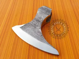 Medieval Huntsman Viking Axe Head - Hand Forged Viking Axe Custom Forged high Carbon Steel hatchets Multi Purpose Camping Axe Head