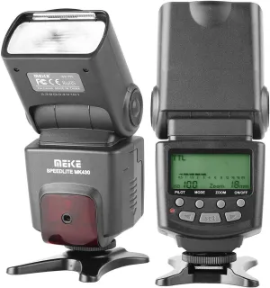 Meike MK430 TTL Speedlite Shoe Mount Flash Compatible with Nikon D7100 D5300 D5200 D3500 D3100 D600 D800 D3200 D90 D80 D300 D7500 D780,etc