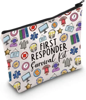 MEIKIUP 911 Dispatcher Gift 911 Dispatcher Survival Kit with Zipper for Coworker 911 Operator First Responders Thank You Gift (911 Dispatcher bag)