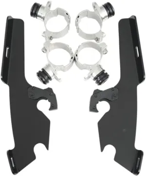 Memphis Shades Trigger-Lock Mount Kit for Fats/Slim Windshields - Black MEB8982