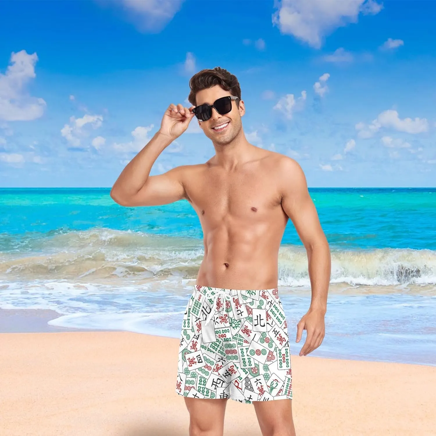 Men's Athletic Shorts Ice Cream Doughnuts Cupcakes Mens Gym Running Shorts for Men Boys Quick Dry S