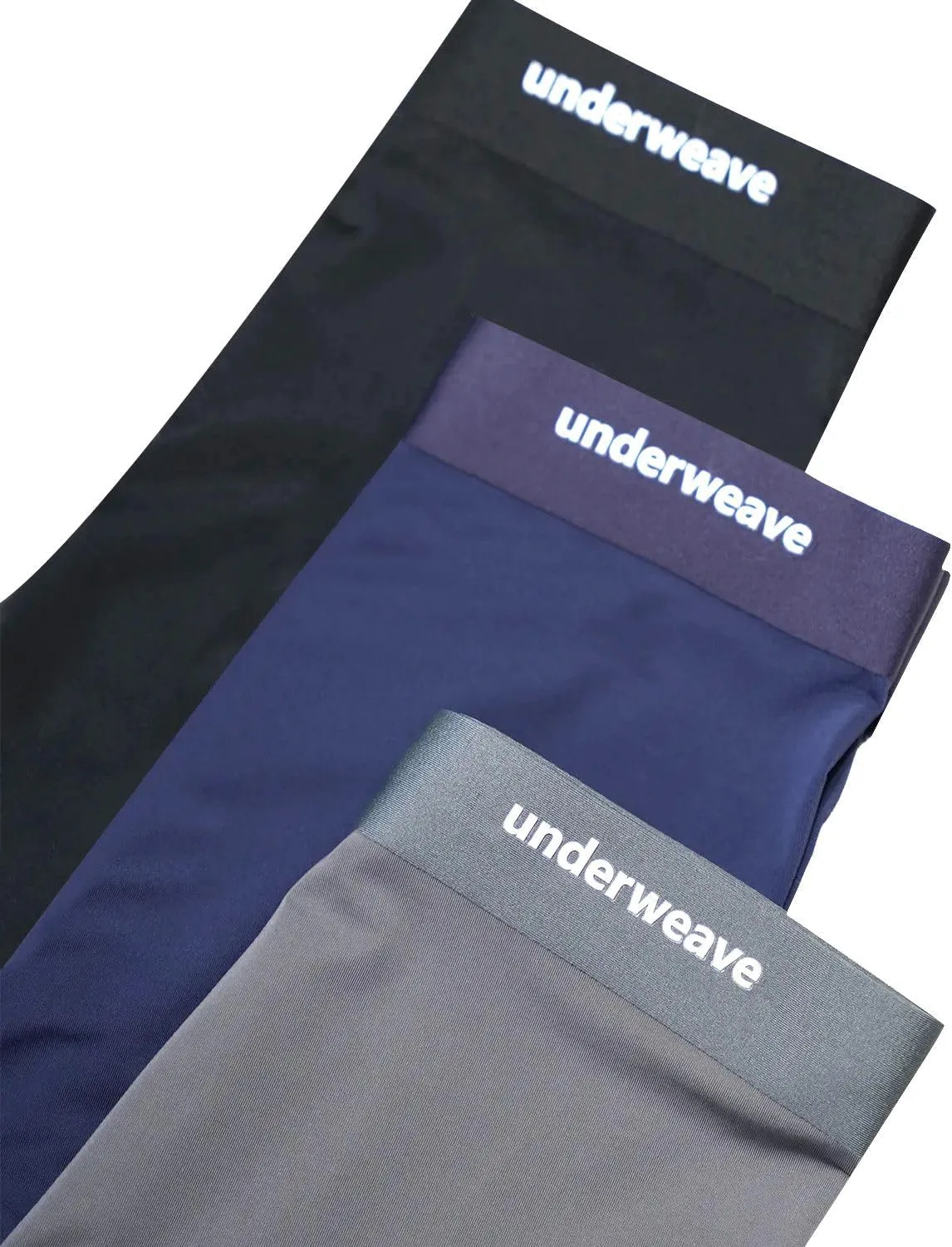 Mens Ice Silk Boxer Briefs Breathable Cool Underwear Low Rise Stretch Boxers 3 Pack