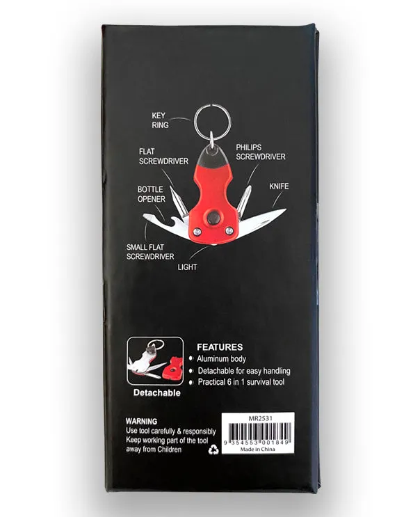 Men's Republic Key Ring Multi Tool - Red