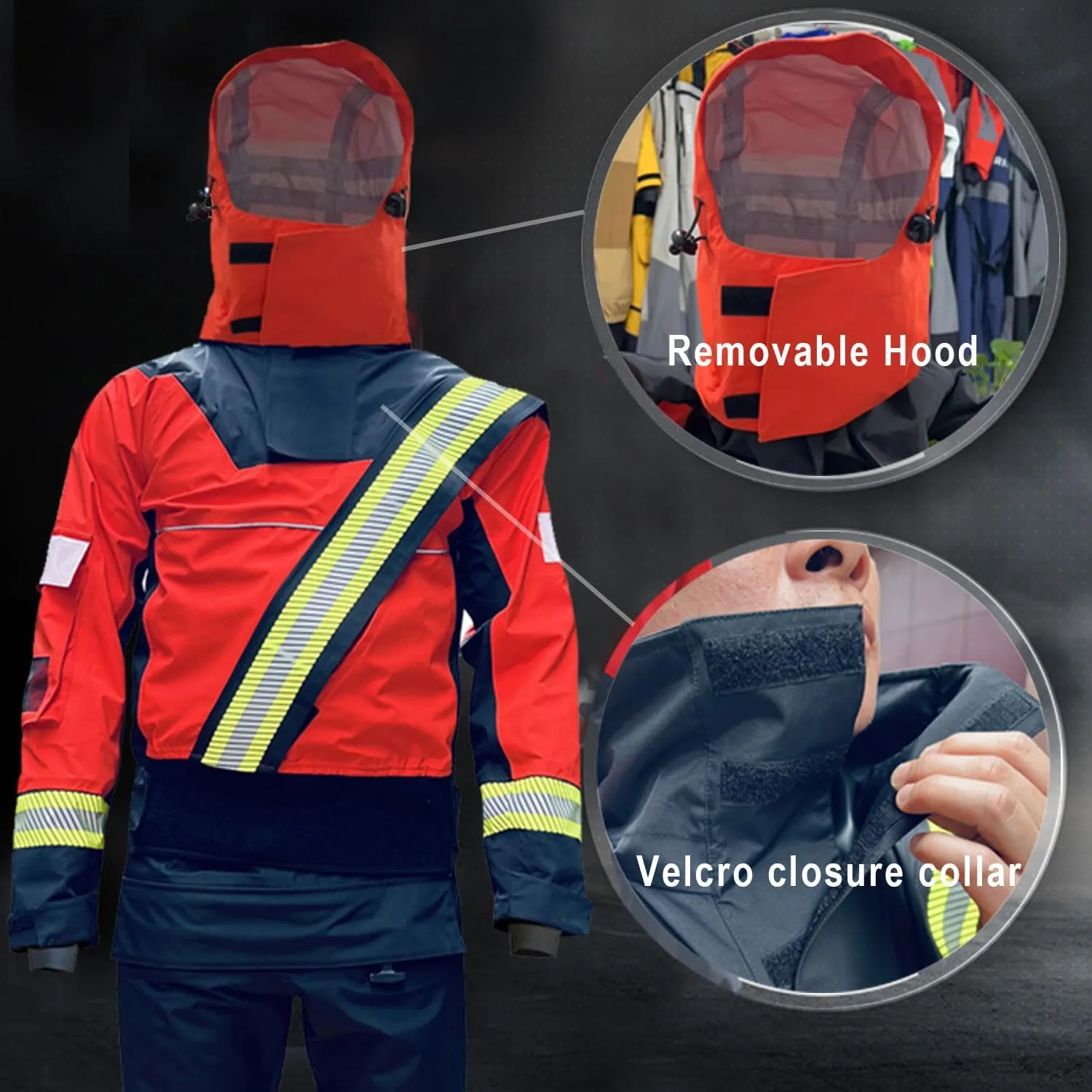 Men's Waterproof Kayak Drysuits Breathable Rescue Survival Dry Suit