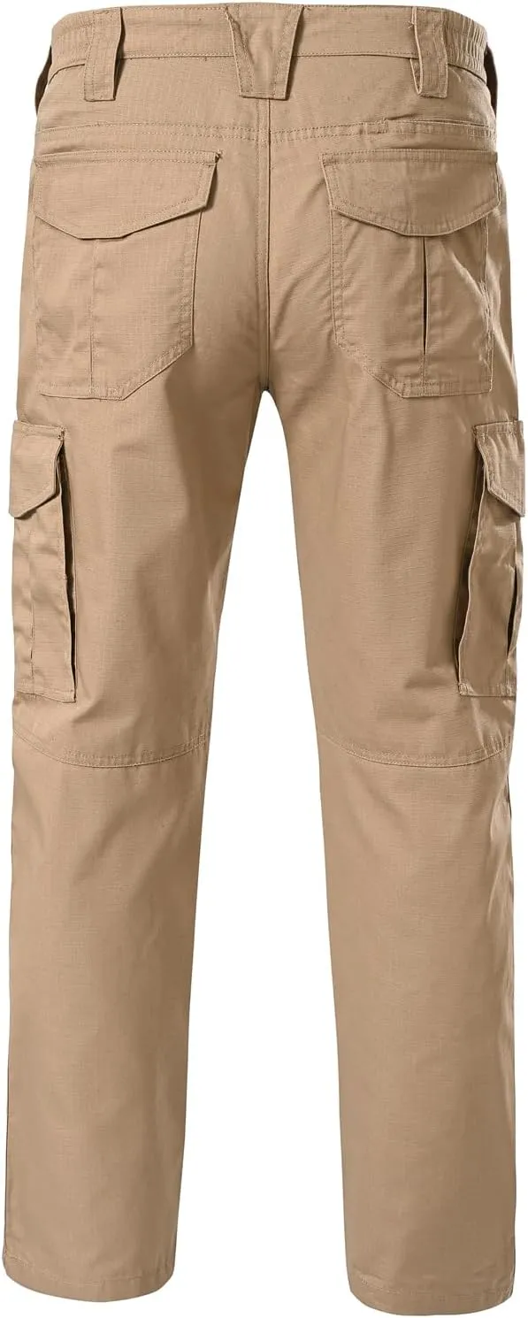 Mens Work Pants Cargo Tactical Construction Ripstop Waterproof Lightweight Outdoor Hiking Pants with Pockets