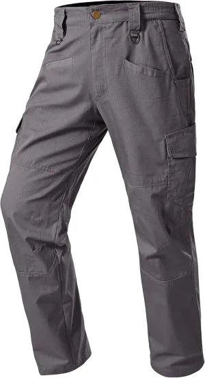 Mens Work Pants Cargo Tactical Construction Ripstop Waterproof Lightweight Outdoor Hiking Pants with Pockets
