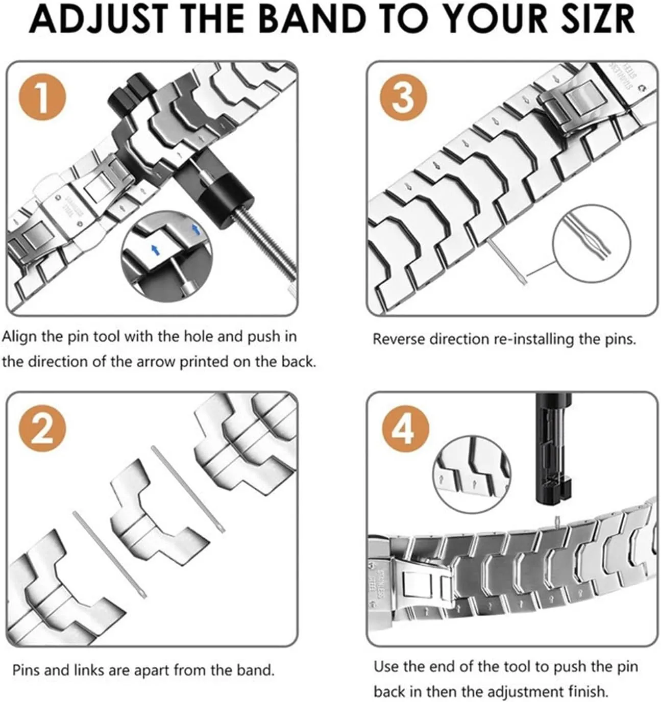 Metal Strap For Huawei Watch Fit4 Pro Adjustable Bracelet Wristband For Huawei Watch Fit 3 4 Stainless Steel Band