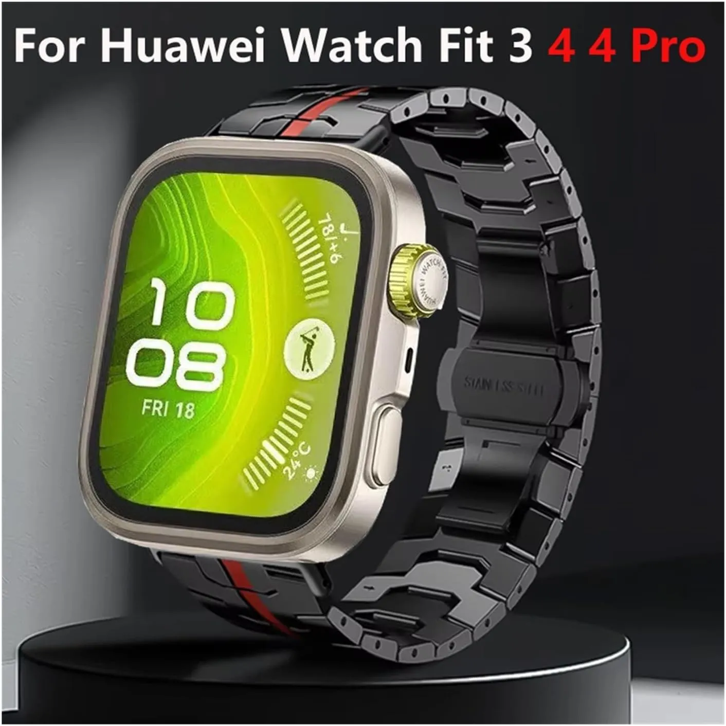 Metal Strap For Huawei Watch Fit4 Pro Adjustable Bracelet Wristband For Huawei Watch Fit 3 4 Stainless Steel Band
