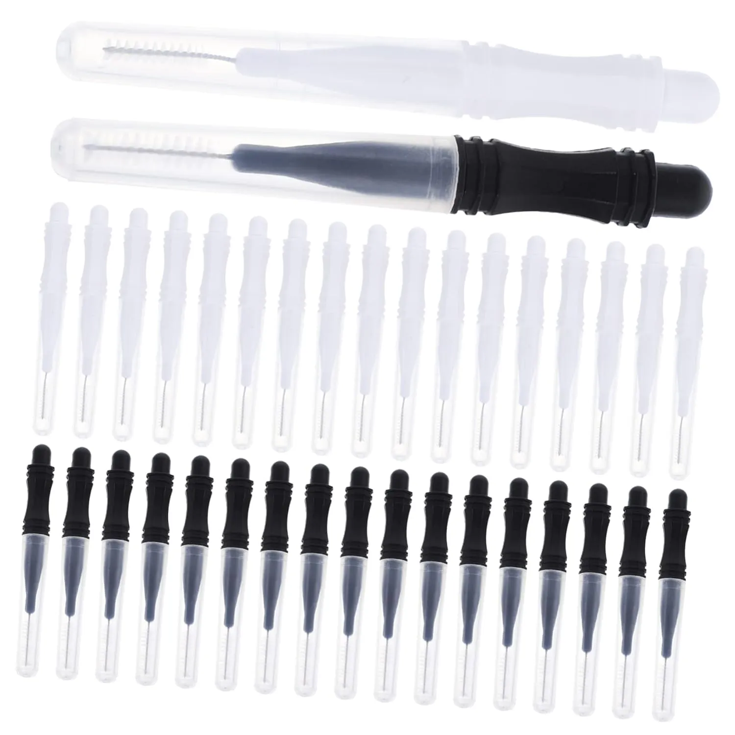 Micro Eyebrow Brush Set Caps 60pcs Brow Lamination Brush Tool Eyebrow Kit