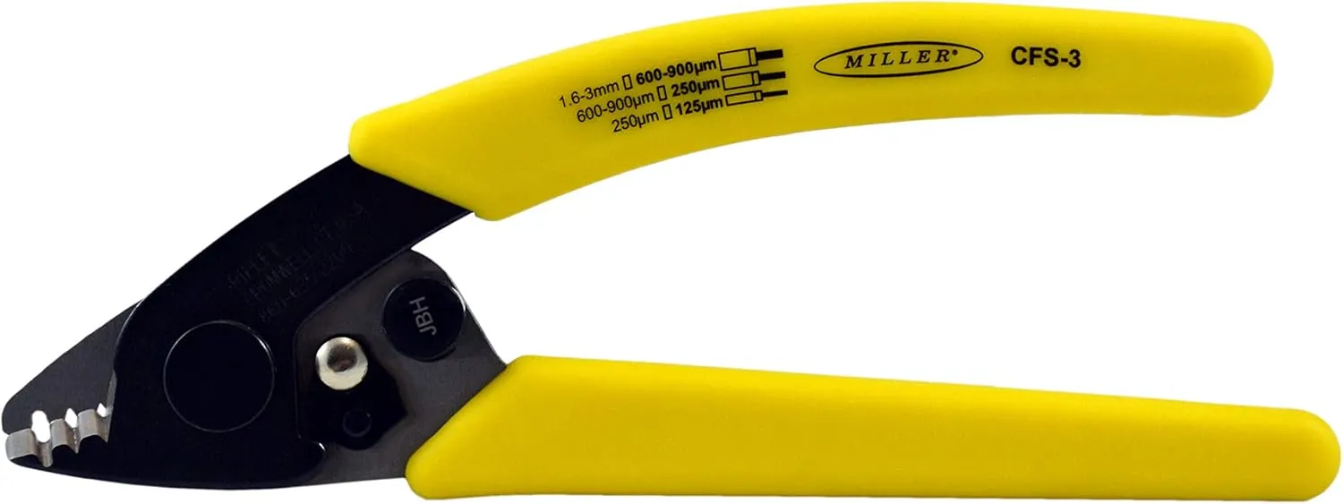 Miller CFS-3 Series Three-Hole Wire Stripper Tool for Working Technicians, Electricians, and Installers, Safe Cable-Splicing Tool, Easily Portable Wire Stripper, 4.2 Ounces