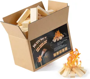 Mini Fire Wood Sticks with 12pcs Fire Starters,3.5" Lengths Kiln Dried Pine Small Firewood,Barkless Kindling Fire Logs,Solo Stove Accessories Great for Tabletop Fire Pit,Solo Stove Mesa,7.5Lbs