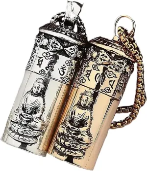 Mini Kerosene Lighter, Retro Kerosene Lighter, Metal Portable Lighter, Refillable Kerosene Lighter, Waterproof Outdoor Survival Tool (Color : Gold Silver)