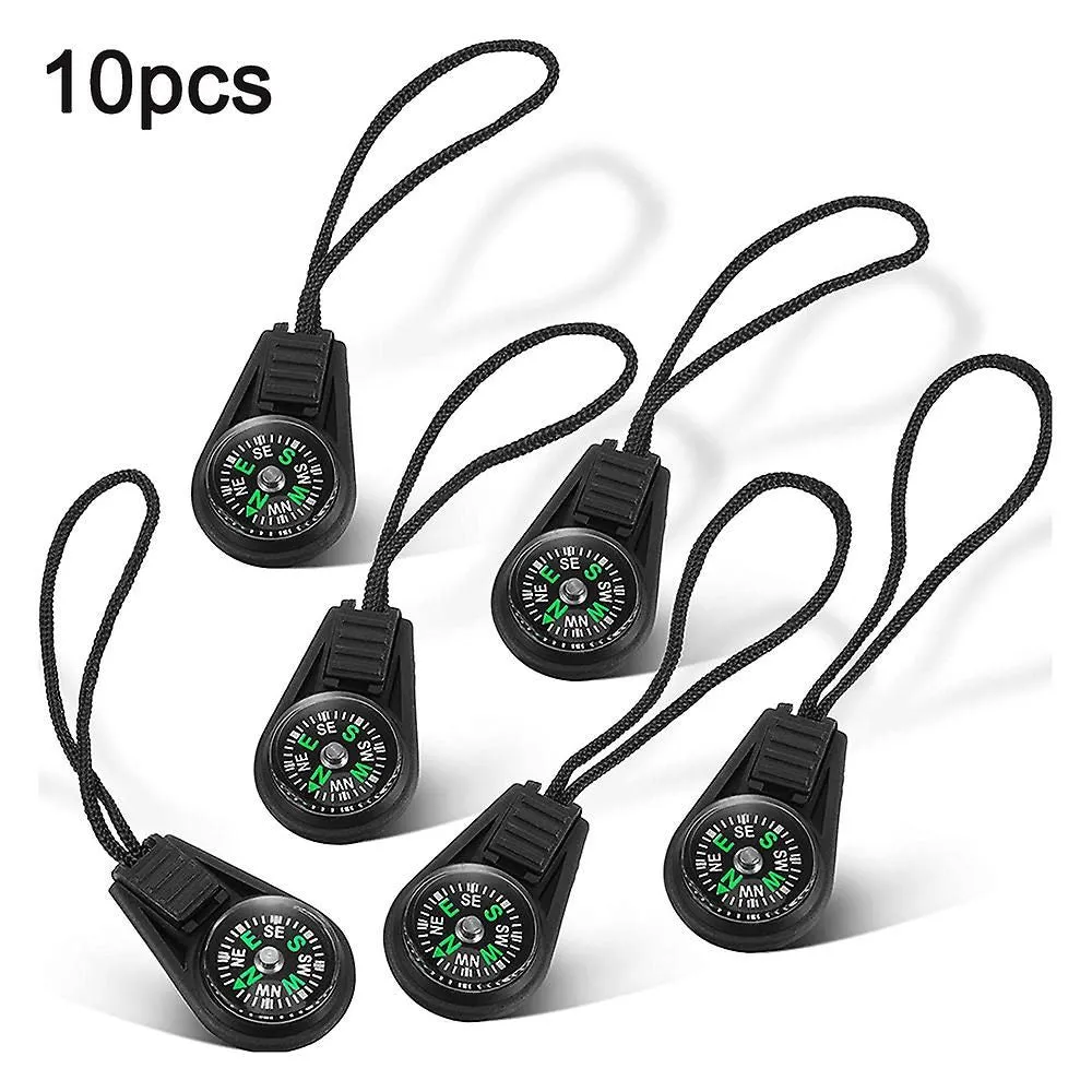 Mini Survival Compass Pack Of 10 - Outdoor Camping Hiking Pocket