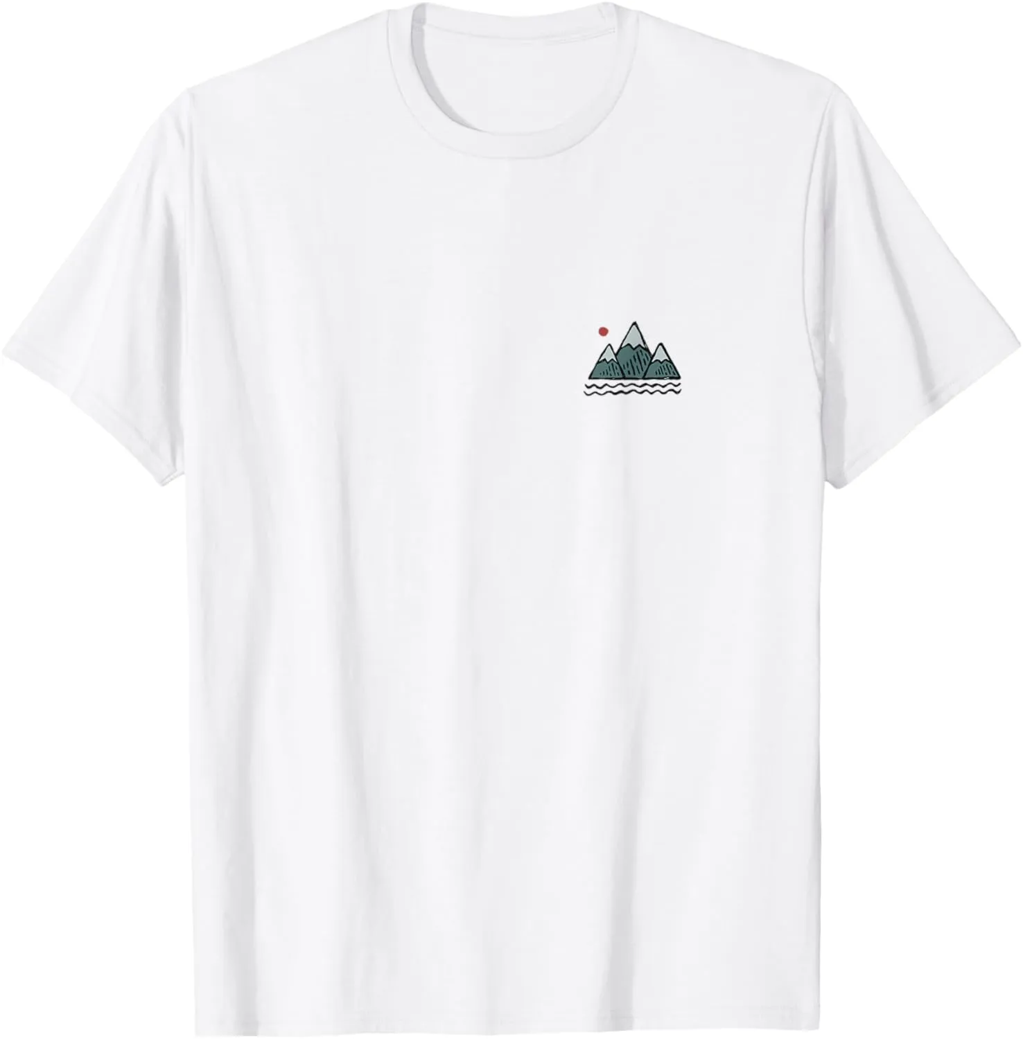 Minimalistic Snowy Glacier Rocky Mountain Range Avalanche T-Shirt