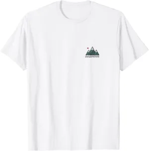 Minimalistic Snowy Glacier Rocky Mountain Range Avalanche T-Shirt
