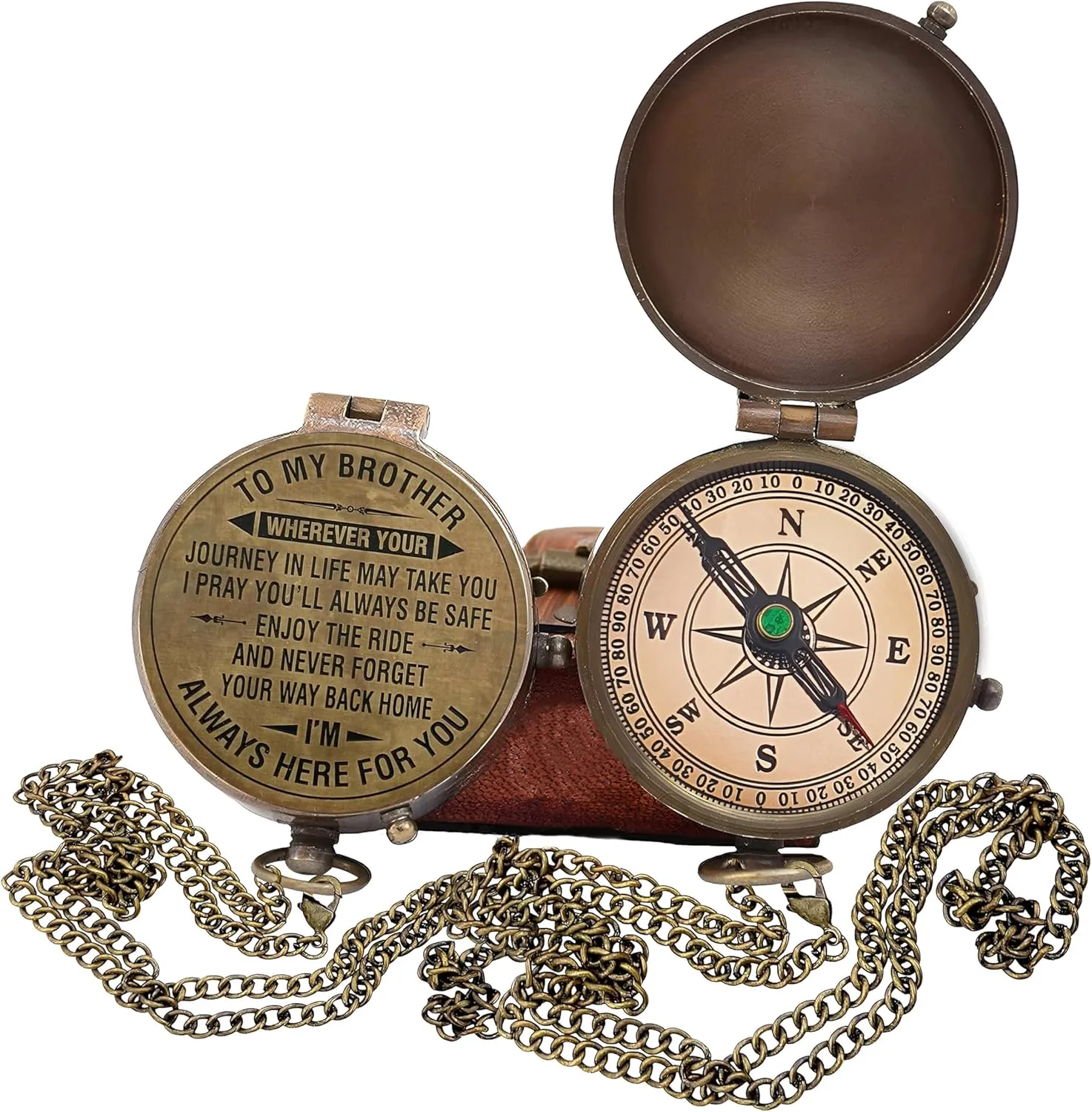 Mom to Son Compass – to My Son Love Mom – Brother Gift/Dad to Son - Graduation Day Gifts