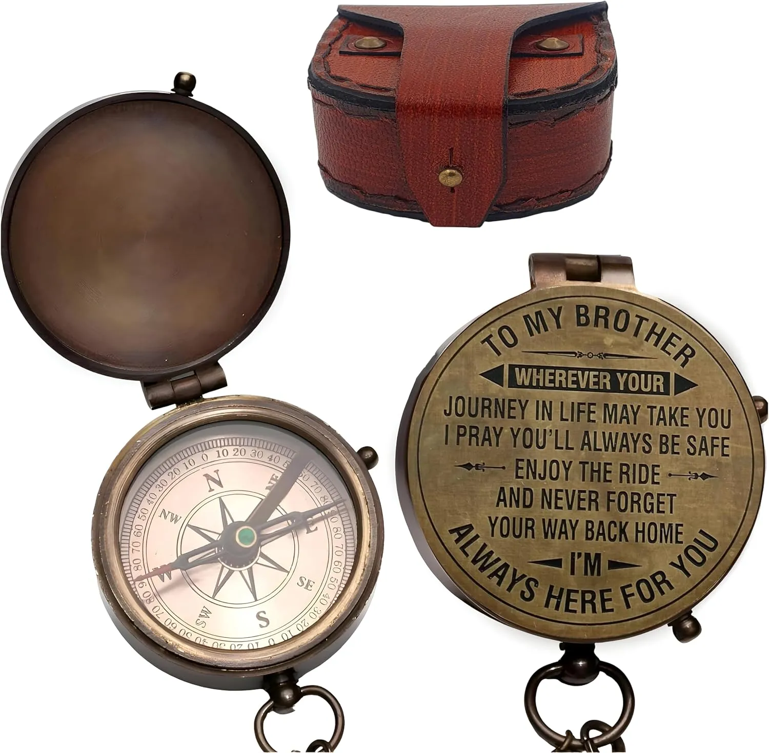 Mom to Son Compass – to My Son Love Mom – Brother Gift/Dad to Son - Graduation Day Gifts