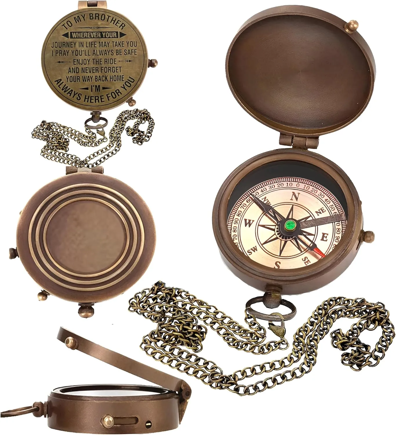 Mom to Son Compass – to My Son Love Mom – Brother Gift/Dad to Son - Graduation Day Gifts