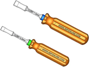 Moore Ideal Products 9503 Nut Driver Wrench Set Metric (2), 5.5Mm & 7.0Mm