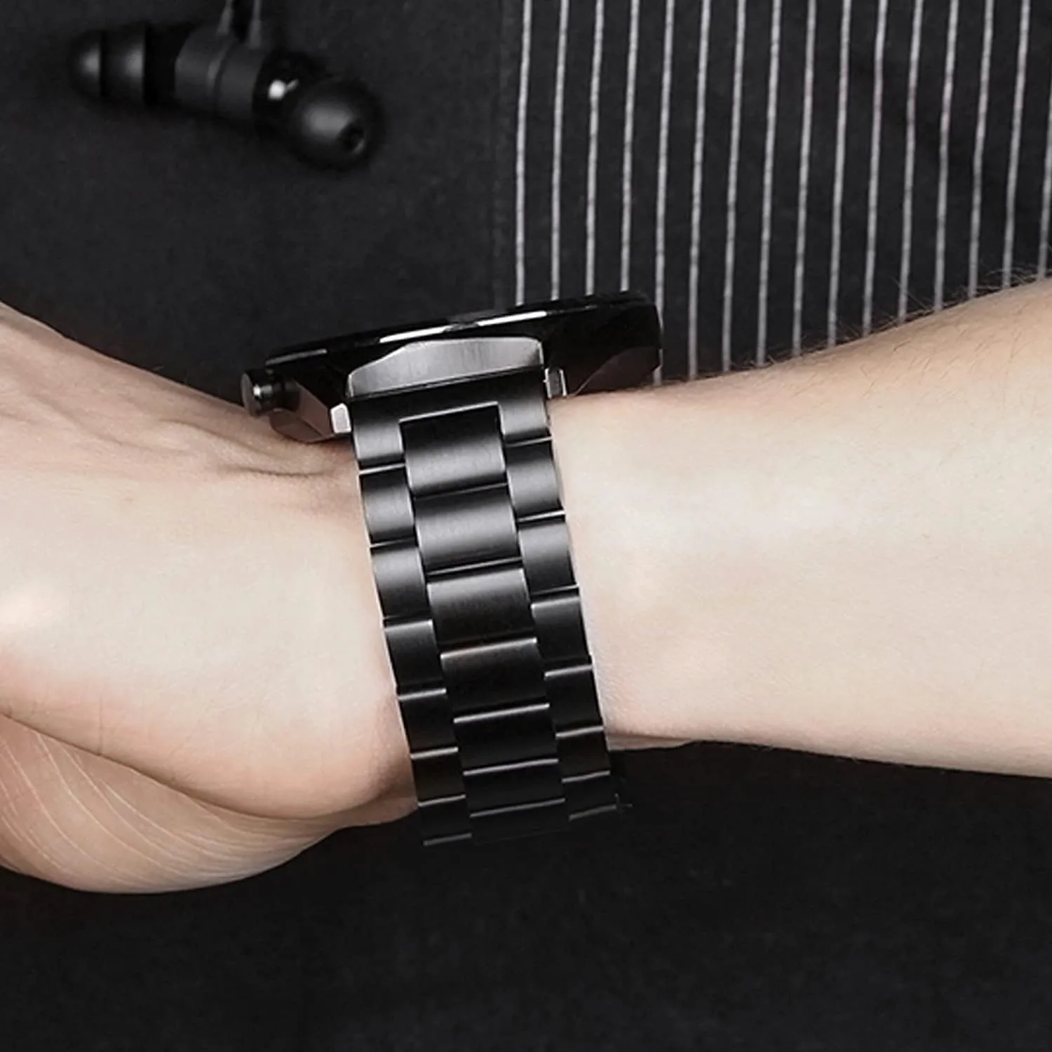 Moran Stainless Steel Watch Band Quick Release Replacement Metal Strap 20mm 22mm for Men Women