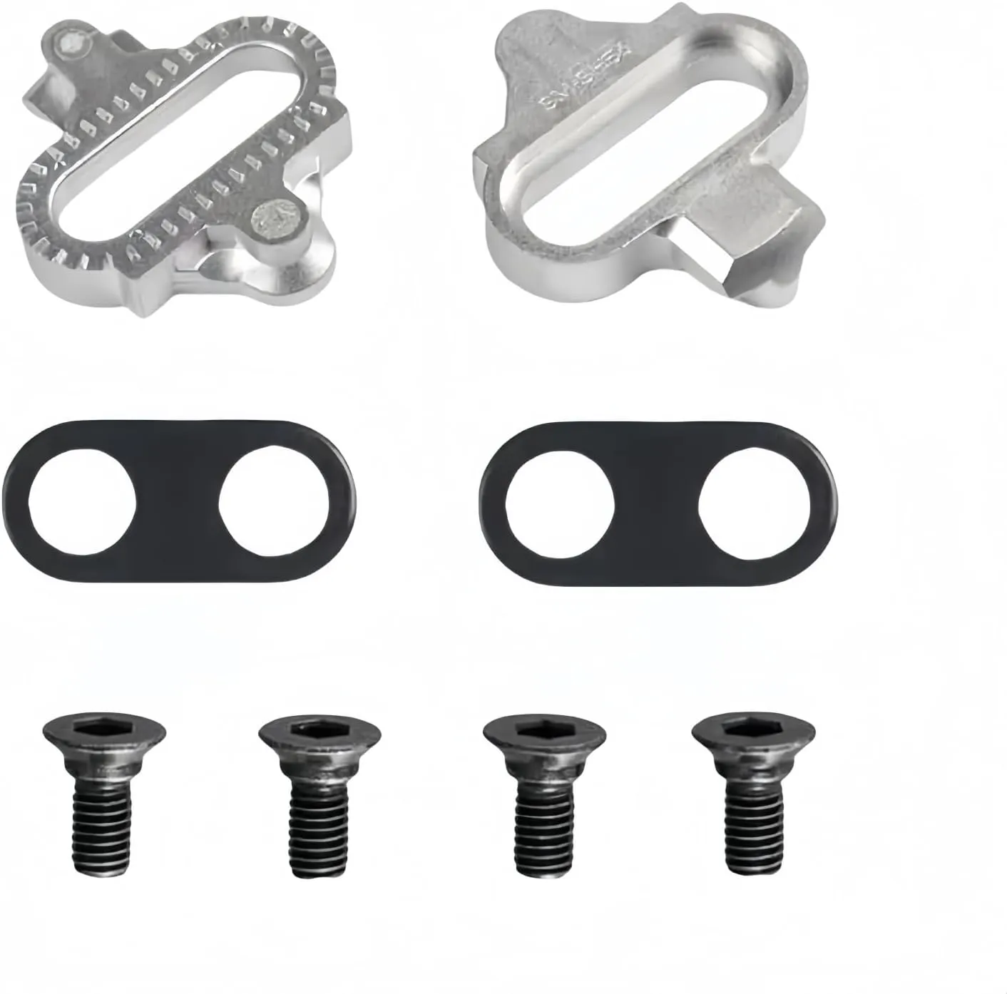 Mountain Bike Cleats Compatible with Shimano SPD Pedals Stainless Steel Pedal Cleat Set Multi-Directional Release Type Match SH51-56