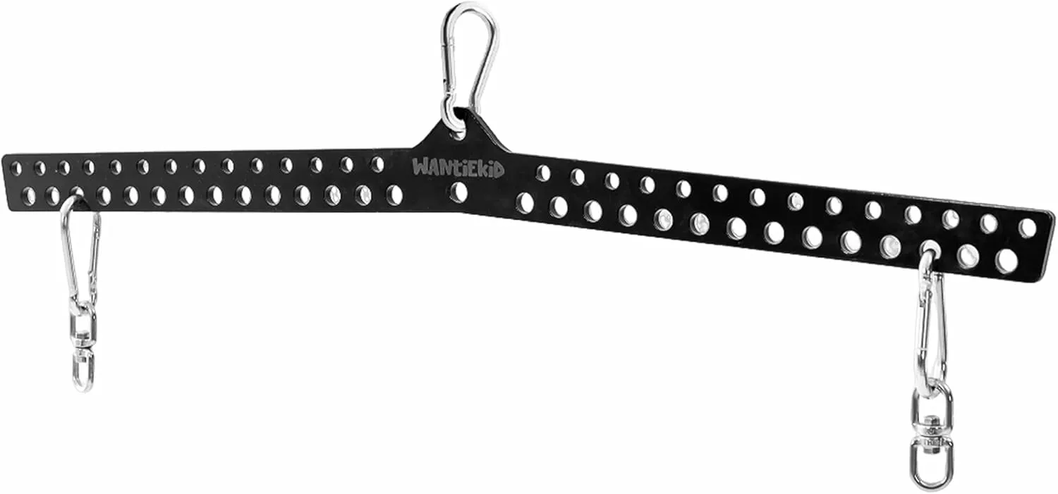 Multi-Grip LAT Pull Down Bar Hardened Powder-Coated Finish, 360° Rotating Stainless Steel Adapter, Neutral & Wide Grip Spreader Bar for Pulley System Gym & Cable Machines