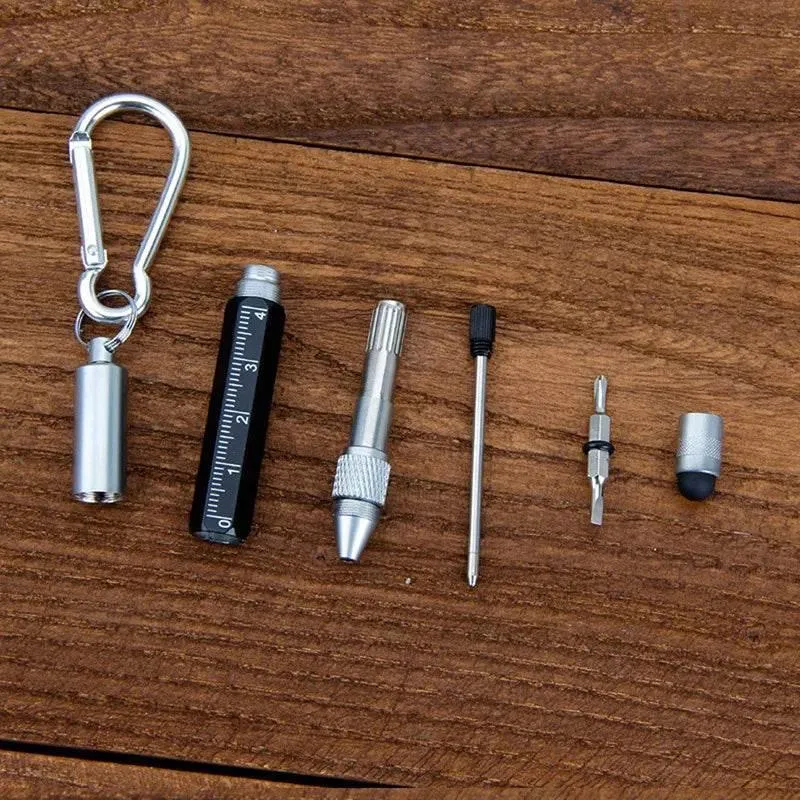 Multi-Pen Keychain Tool - 6-in-1 Pocket Pro Kit