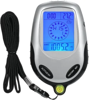 Multifunction Digital Altimeter, Compass Barometer Thermometer Weather Forecast Time Calendar Clock, for Outdoor Sports Mountain Climbing